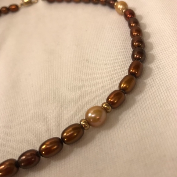 One of a Kind Freshwater Pearl & Gold Necklace - Picture 7 of 7
